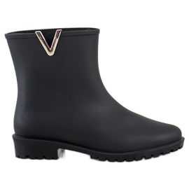 SHELOVET Botas de borracha pretas elegantes preto