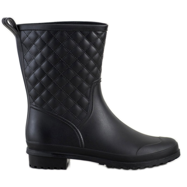 SHELOVET Botas de chuva acolchoadas na moda preto