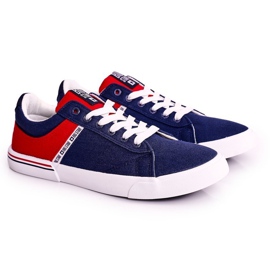 Tênis masculino Big Star FF174137 Azul marinho-vermelho azul-marinho