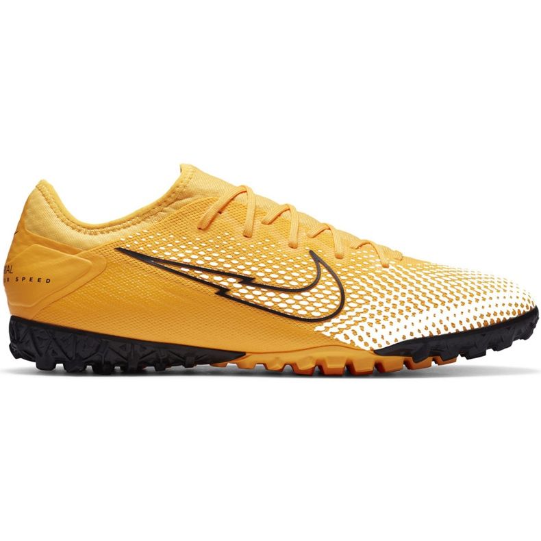 Chuteira Nike Mercurial Vapor 13 Pro Tf AT8004 801 laranja amarelo
