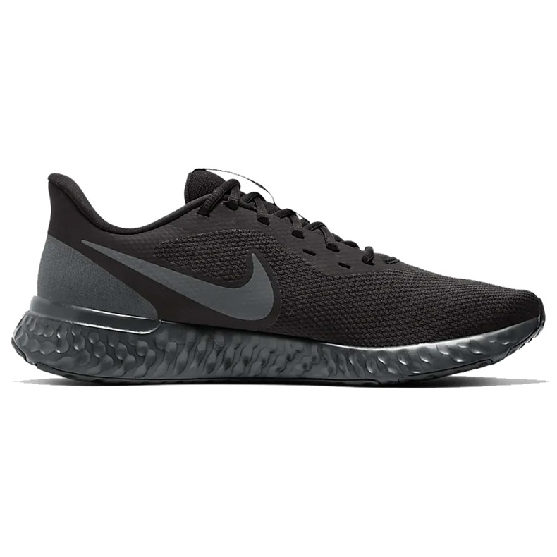 Tênis de corrida masculino Nike Revolution 5 preto BQ3204 001 cinza