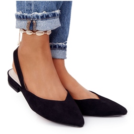 S.Barski Bailarinas de camurça com salto alto S. Bararski Black preto S.Barski Bailarinas de camurça com salto alto S. Bararski Black preto