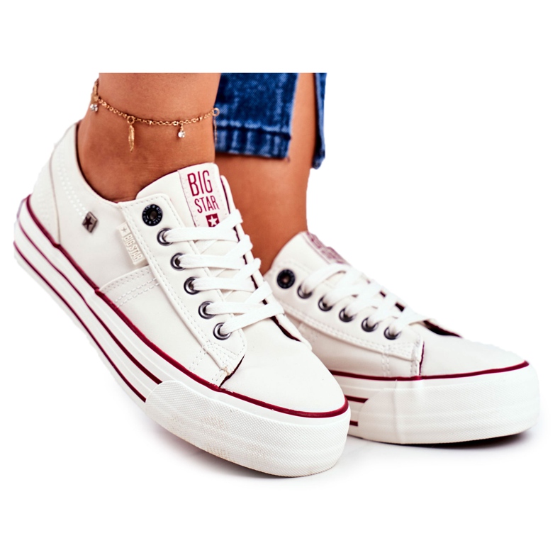 Tênis feminino Big Star White GG274140 branco
