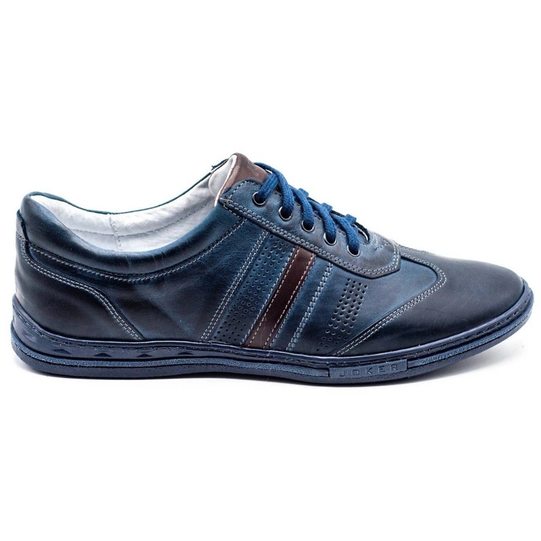 Joker Sapatos de couro masculino 521 azul marinho