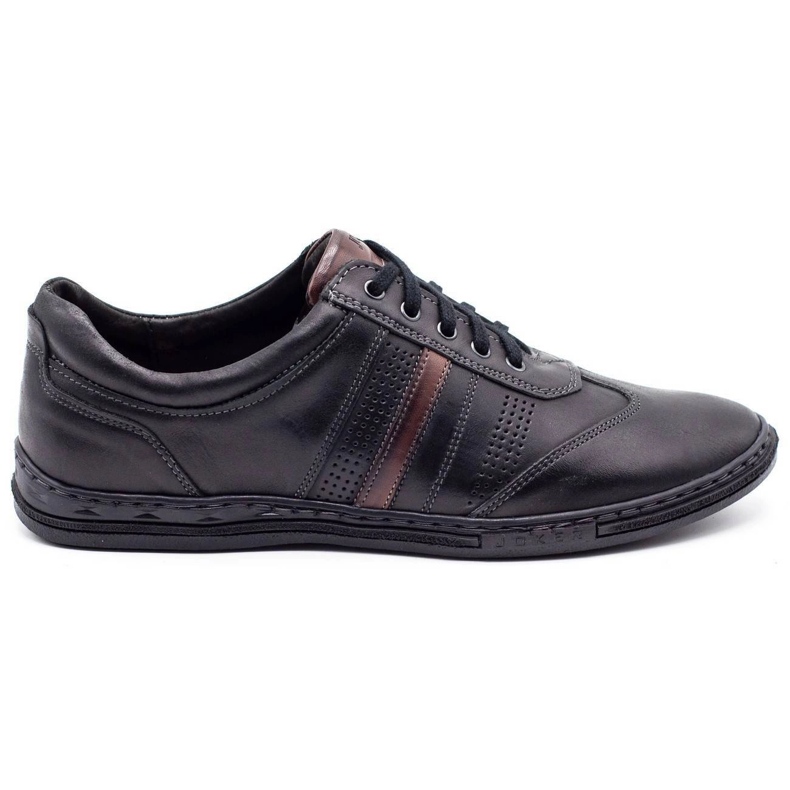 Joker Sapatos de couro masculinos negros 521 preto