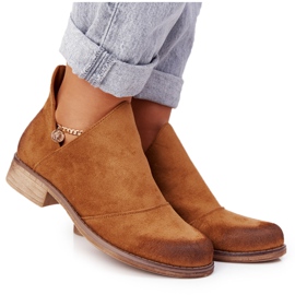 PS1 Botas femininas com recortes da Camel Hillary castanho