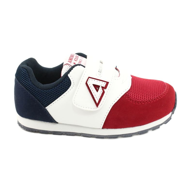 American Club Sapatos esportivos infantis Inserir couro BS01 BS02 RED multicolorido