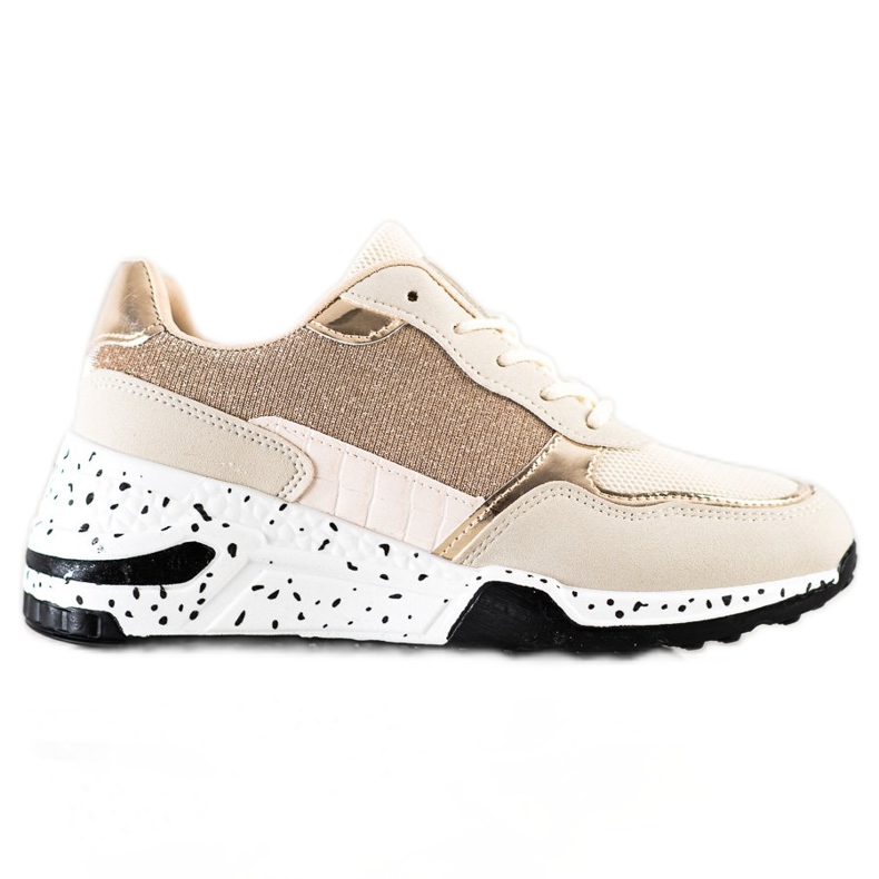 SHELOVET Tênis Golden Wedge multicolorido dourado