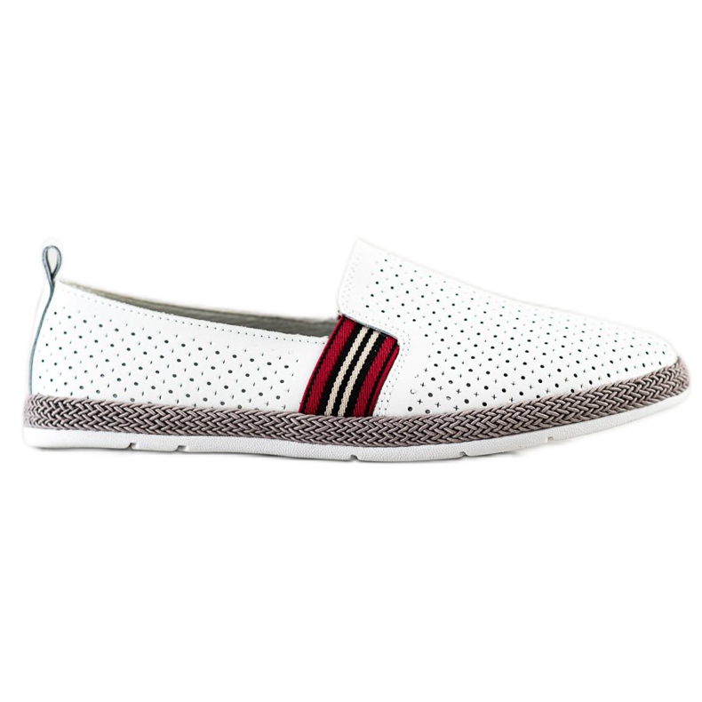 Filippo Slipons de couro branco