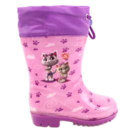 American Club Galochas American Pink Kitties KAL05 roxo rosa