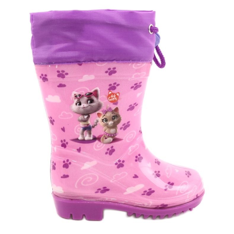 American Club Galochas American Pink Kitties KAL05 tolet rosa