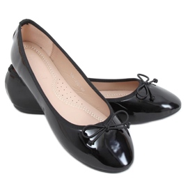 Bailarinas lacadas pretas 1JB-18181 Preto