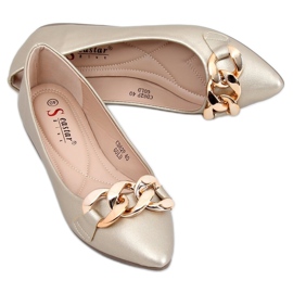 Bailarinas com corrente de ouro CD82P Ouro dourado