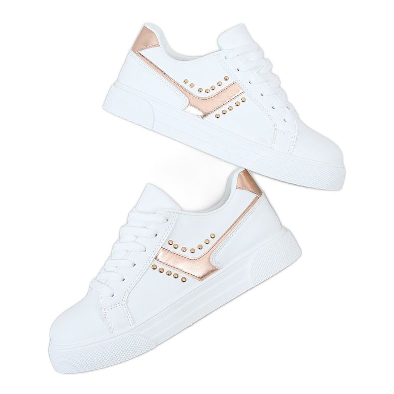 Tênis feminino branco 1063 Champagne