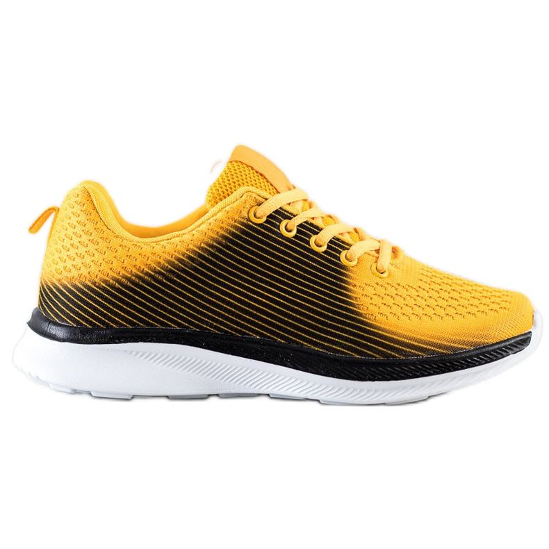 Bona Tênis esportivos leves preto amarelo