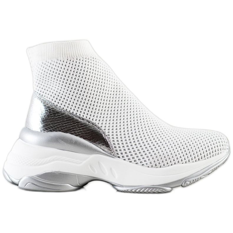 SHELOVET Tênis Alto Têxtil branco