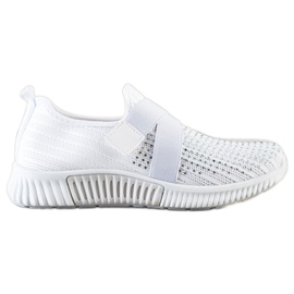 SHELOVET Calçados esportivos com cristais branco