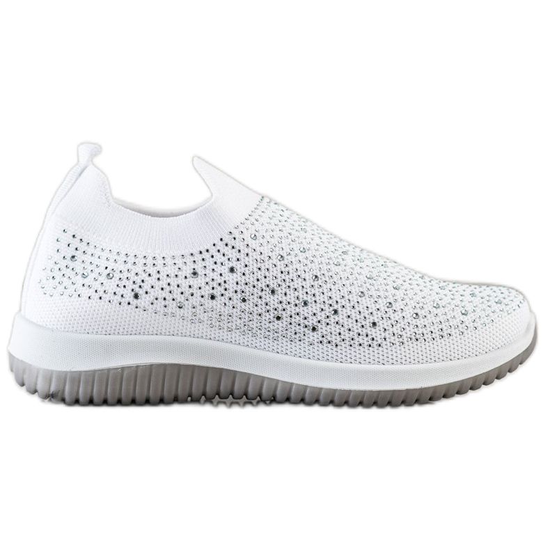 Renda Tênis deslizantes para a primavera branco