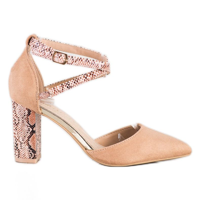 S. BARSKI Bombas elegantes em um pilar castanho