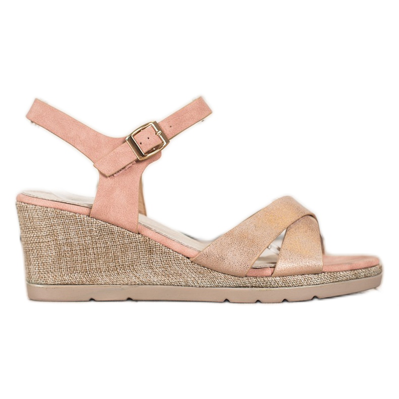 S. BARSKI Shiny Wedge Sandals S.BARSKI rosa