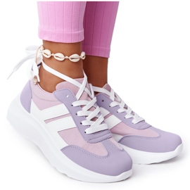 PS1 Tênis feminino esportivo e tênis violeta feriado branco roxo rosa