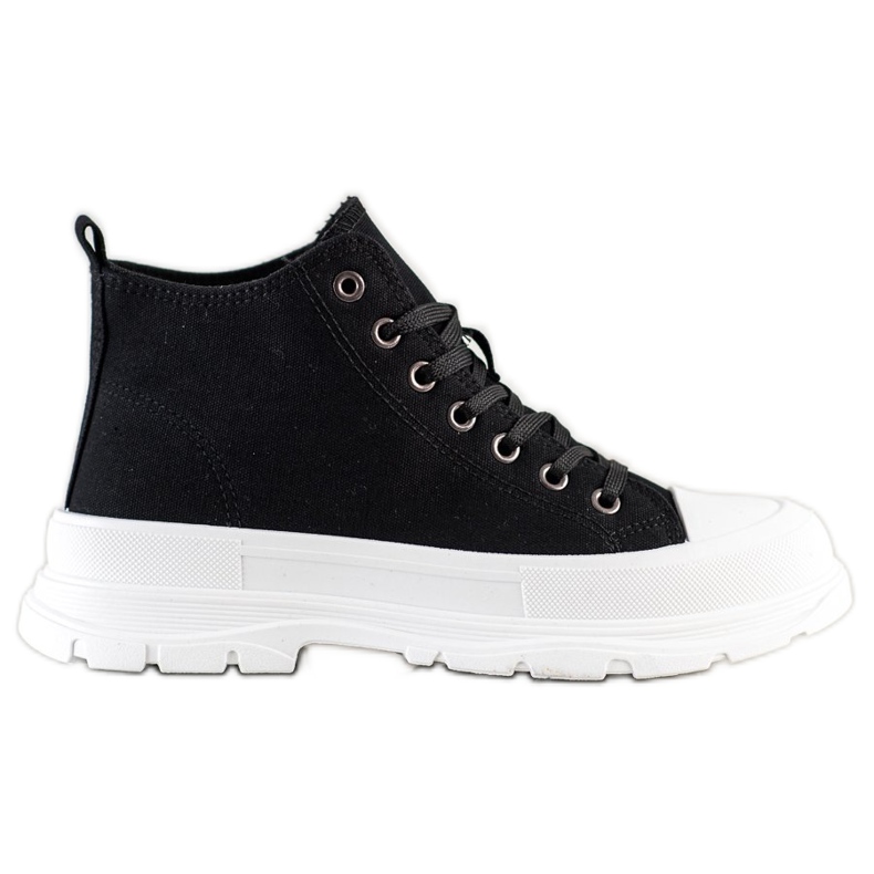 SHELOVET Tênis alto na plataforma preto