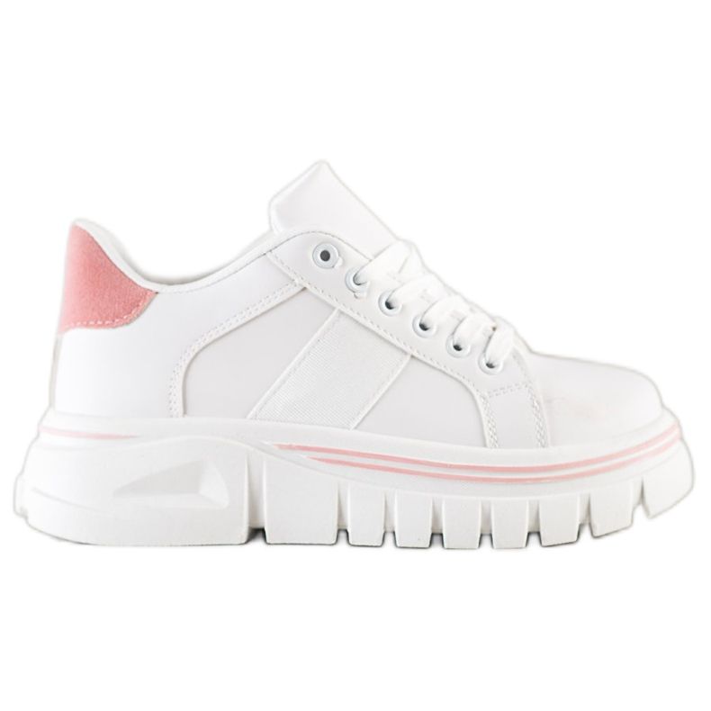 SHELOVET Tênis brancos na plataforma