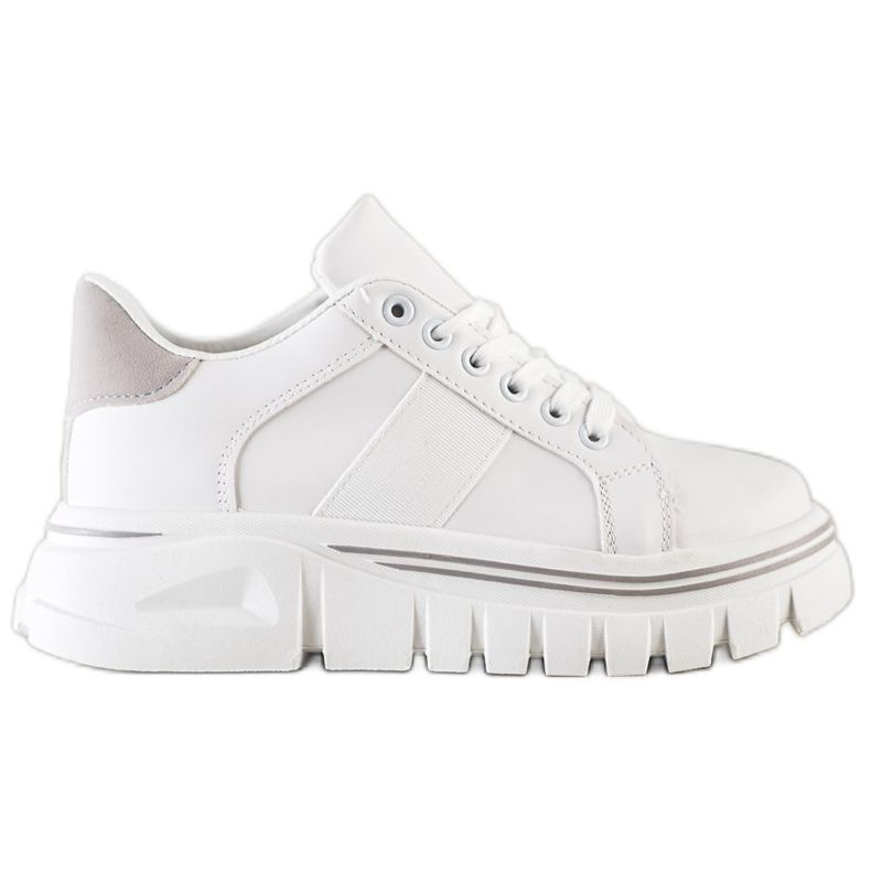 SHELOVET Tênis brancos na plataforma