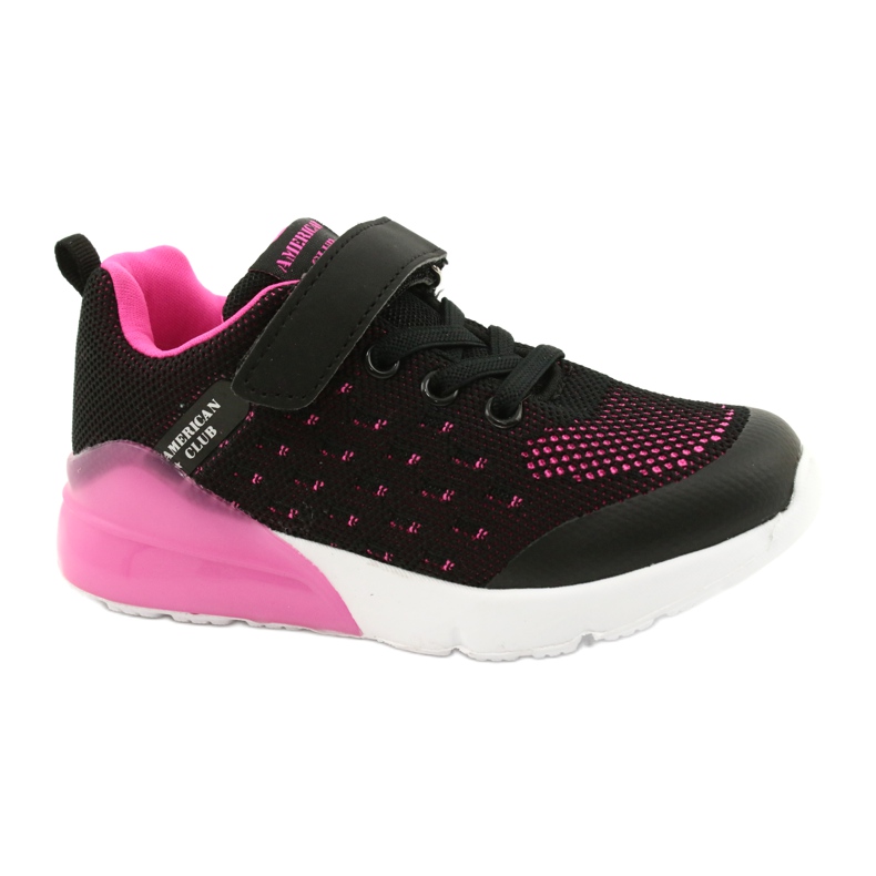 American Club Calçado desportivo feminino com velcro RL12 / 21 preto rosa