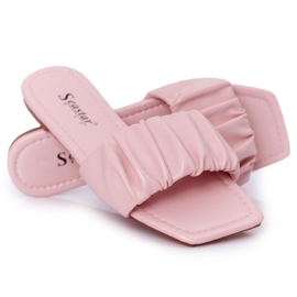 PS1 Chinelos cor-de-rosa clássicos femininos com bom aspecto