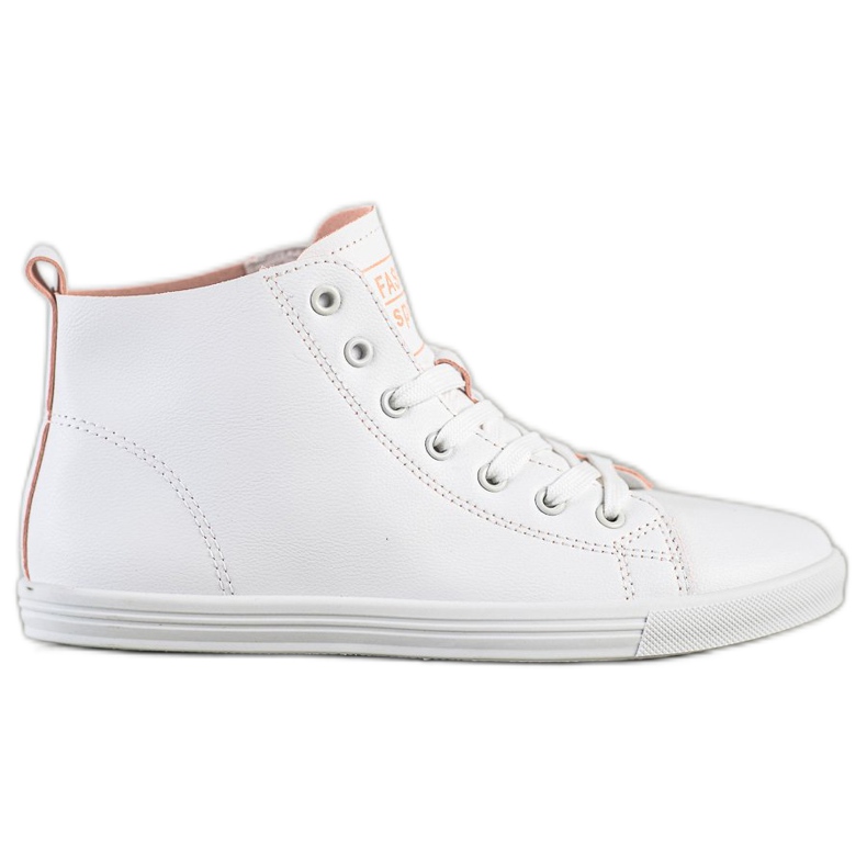 Ideal Shoes Tênis de tênis de alta moda branco
