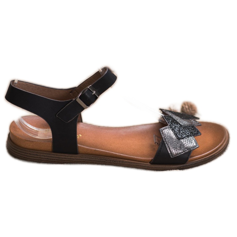 Sandálias Sergio Leone elegantes preto