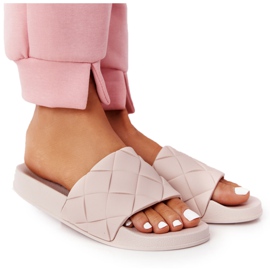 PS1 Chinelos de borracha bege feminino, vamos nadar marrom