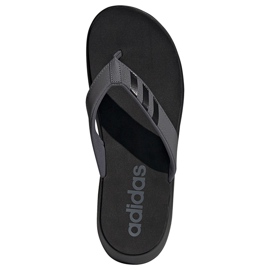 Chinelos de flip-flop masculinos da Adidas, pretos, FY8654