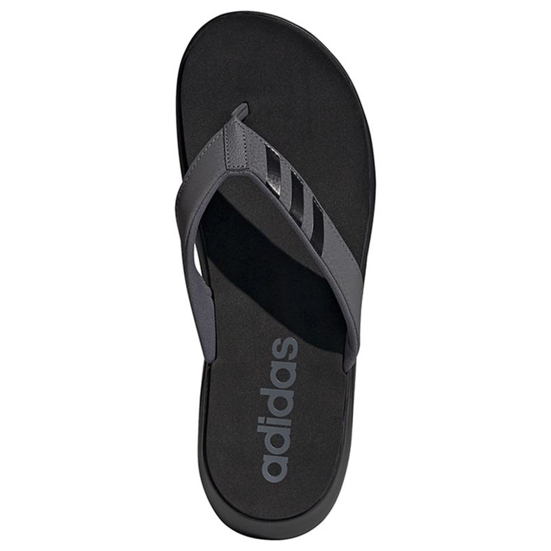 Chinelos de flip-flop masculinos da Adidas, pretos, FY8654