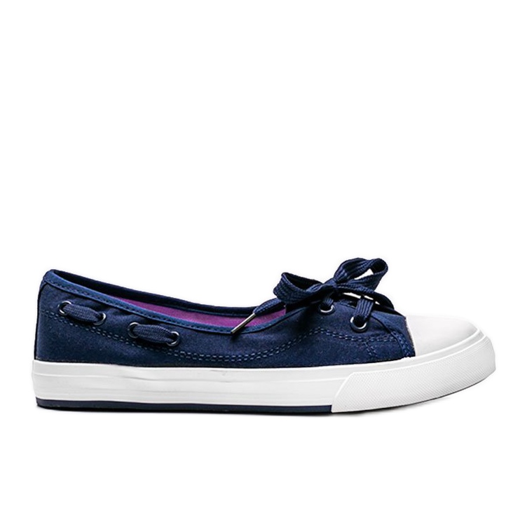Tênis feminino azul marinho Alana meio-tênis