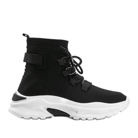 Meias ella pretas até o tornozelo preto