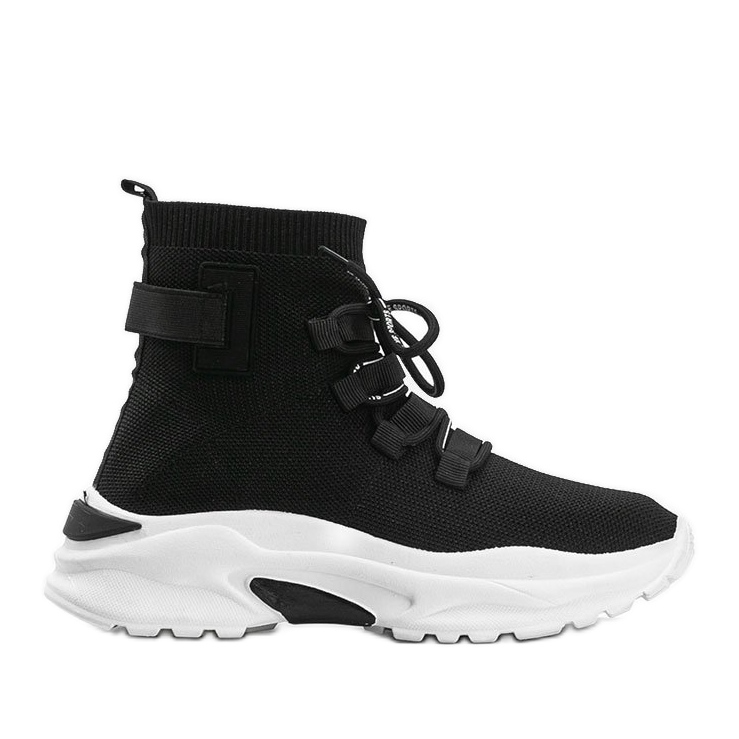 Meias ella pretas até o tornozelo preto