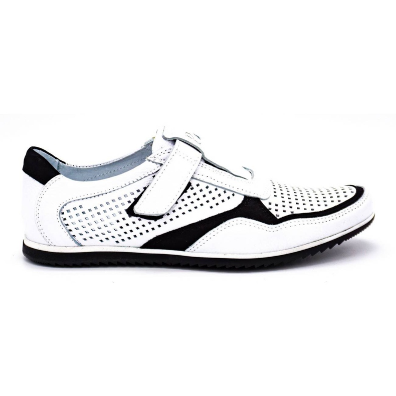 Polbut Sapatos de couro casuais masculinos 2102 / 2L brancos