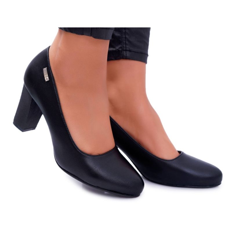 Bombas Femininas Sergio Leone PB130 Black Amber preto