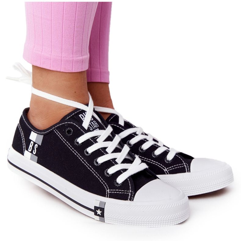 Tênis clássico feminino Big Star HH274108 preto