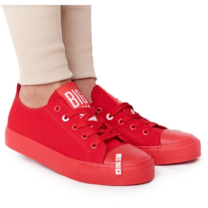 Tênis feminino Big Star HH274677 vermelho
