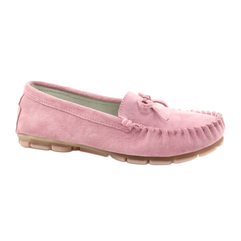 Mocassins de couro feminino rosa Filippo DP1204 / 21 PI