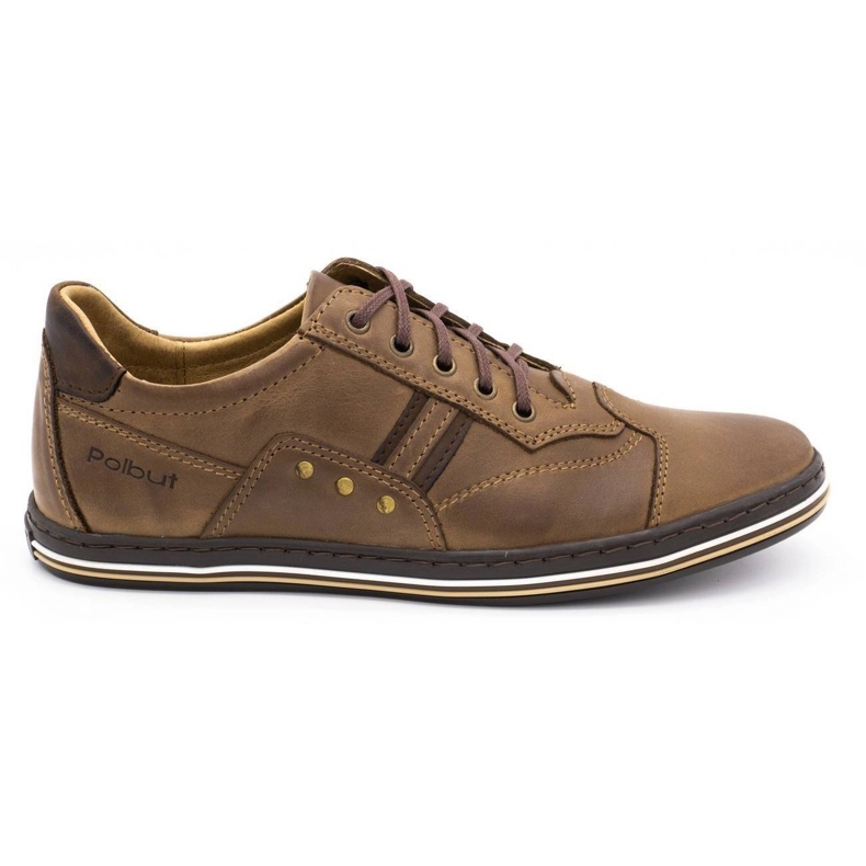 Polbut Sapatos masculinos casuais marrons 1801 castanho