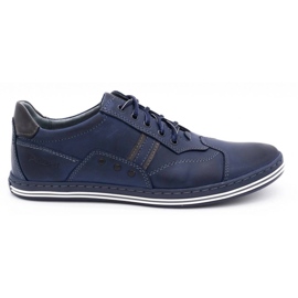 Polbut Sapatos masculinos casuais azul marinho de 1801 azul-marinho