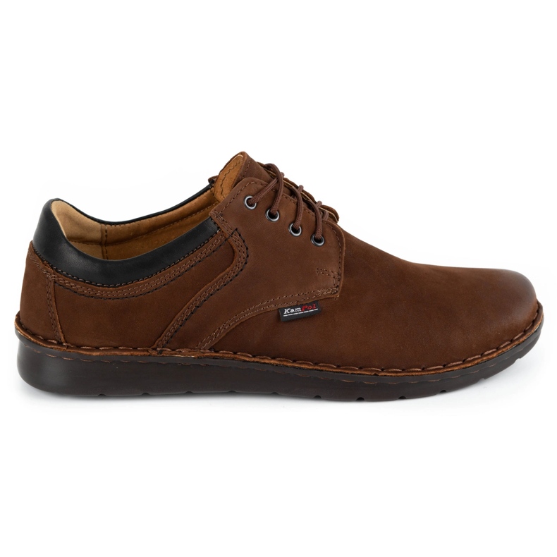 Kampol Sapatos masculinos casuais 11 / BR marrom castanho