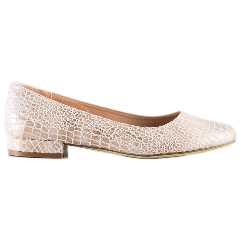Snake Print Sergio Leone Pumps bege