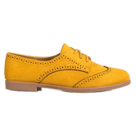 SHELOVET Sapatos abertos para a primavera amarelo