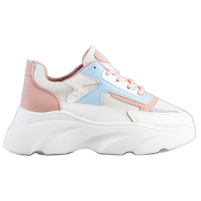 SHELOVET Tênis coloridos na plataforma branco multicolorido