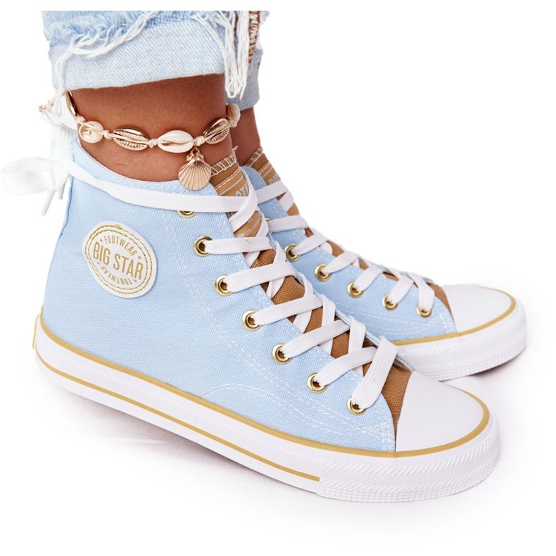Tênis alto feminino Big Star HH274449 azul